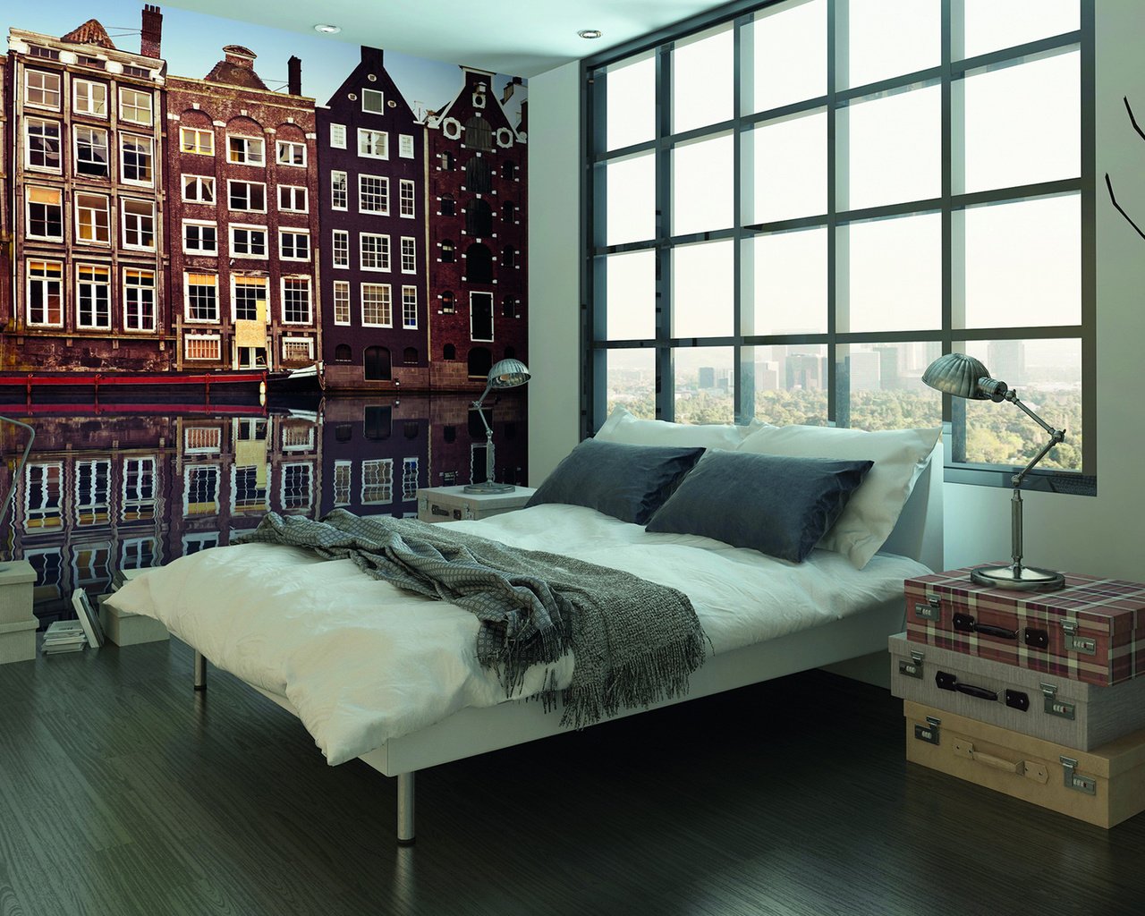 Обои стиль, интерьер, дизайн, спальня, style, interior, design, bedroom разрешение 1920x1200 Загрузить