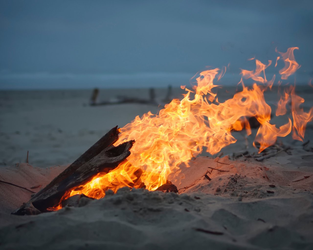 Обои песок, пляж, огонь, костёр, sand, beach, fire, the fire разрешение 2048x1356 Загрузить