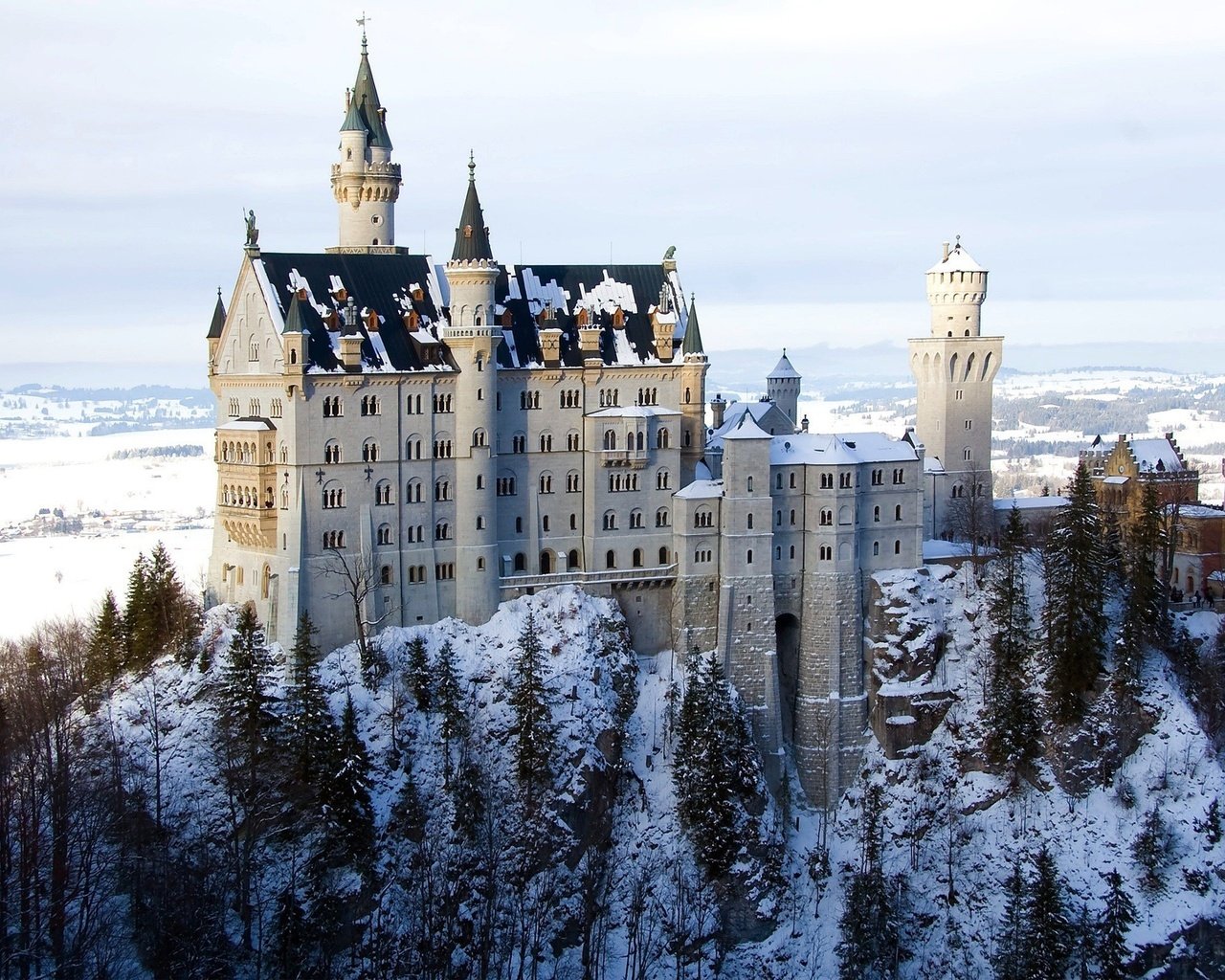 Обои германия, бавария, замок нойшванштайн, баварии, germany, bayern, neuschwanstein castle, bavaria разрешение 2560x1600 Загрузить