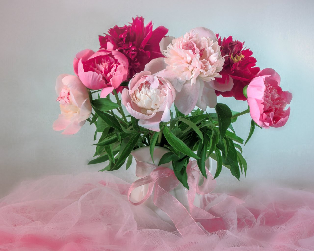 Обои букет, розовый, нежность, пионы, bouquet, pink, tenderness, peonies разрешение 1920x1287 Загрузить