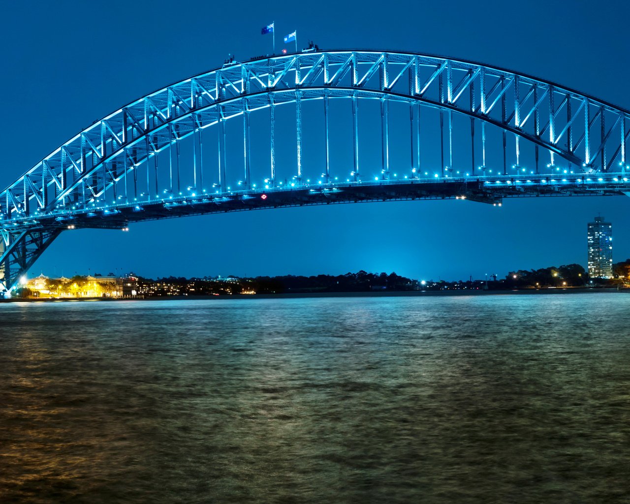 Обои ночь, фонари, огни, река, мост, набережная, сидней, австралия, night, lights, river, bridge, promenade, sydney, australia разрешение 3500x2000 Загрузить