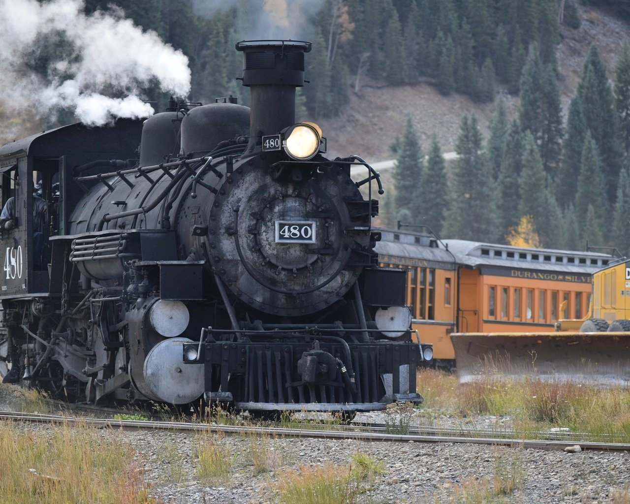 Обои железная дорога, паровоз, штат колорадо, durango, silverton, narrowgage, railroad, the engine, colorado разрешение 1920x1283 Загрузить