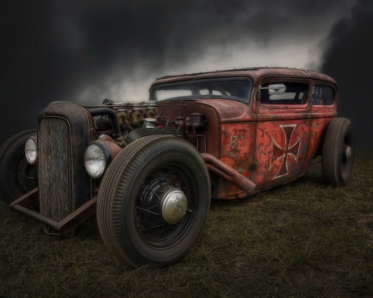 Обои ретро, хот род, хот-род, rat rod, retro, hot rod разрешение 1920x1348 Загрузить