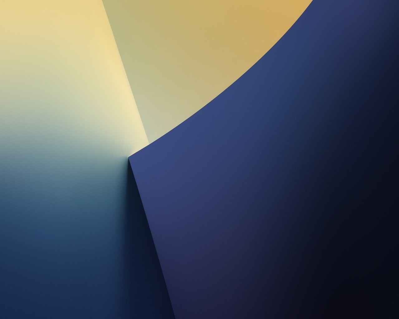 Обои желтый, абстракция, синий, геометрия, расцветка, yellow, abstraction, blue, geometry, colors разрешение 2560x2530 Загрузить