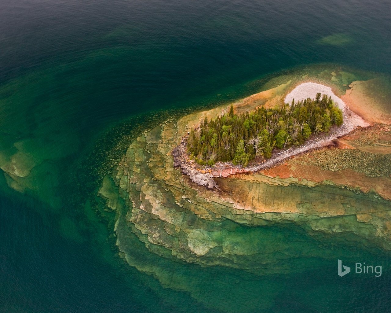 Обои озеро, природа, пейзаж, остров, bing, озеро верхнее, lake, nature, landscape, island, lake superior разрешение 1920x1200 Загрузить