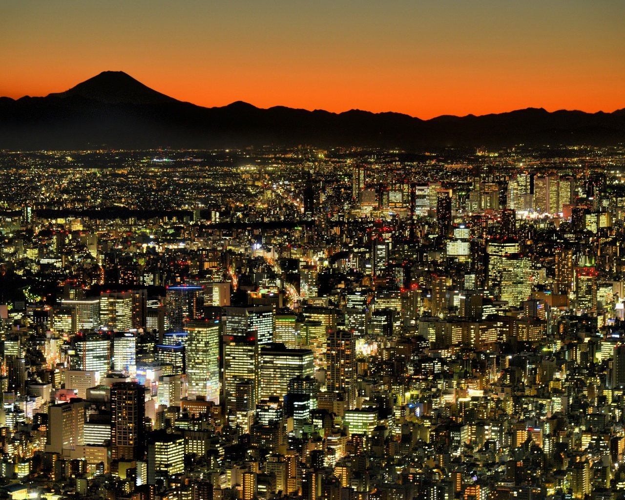 Обои огни, панорама, город, япония, мегаполис, токио, lights, panorama, the city, japan, megapolis, tokyo разрешение 3000x2001 Загрузить