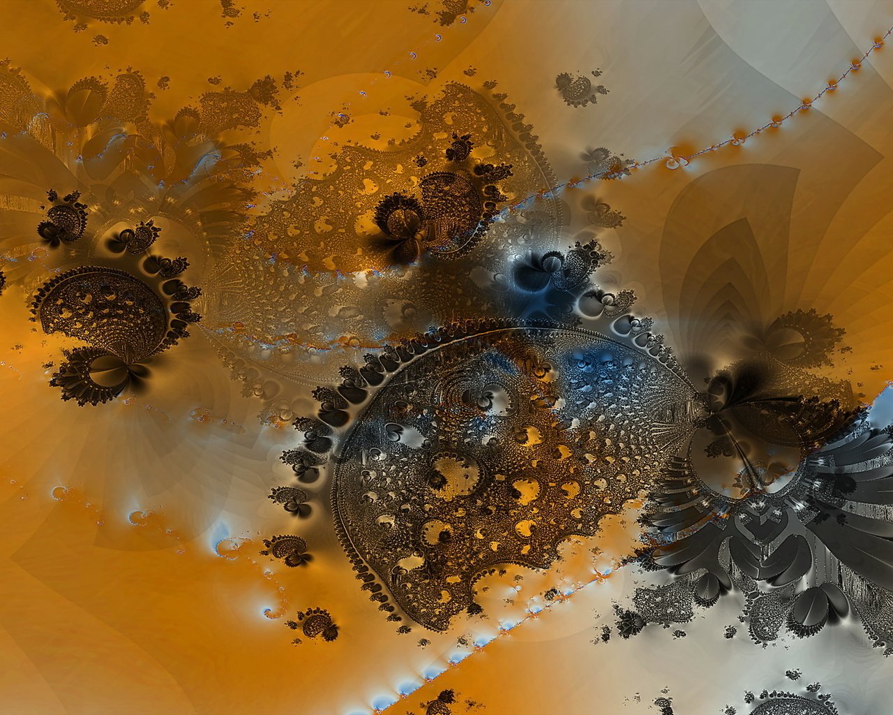 Обои абстракция, цвет, форма, фрактал, abstraction, color, form, fractal разрешение 2560x1600 Загрузить