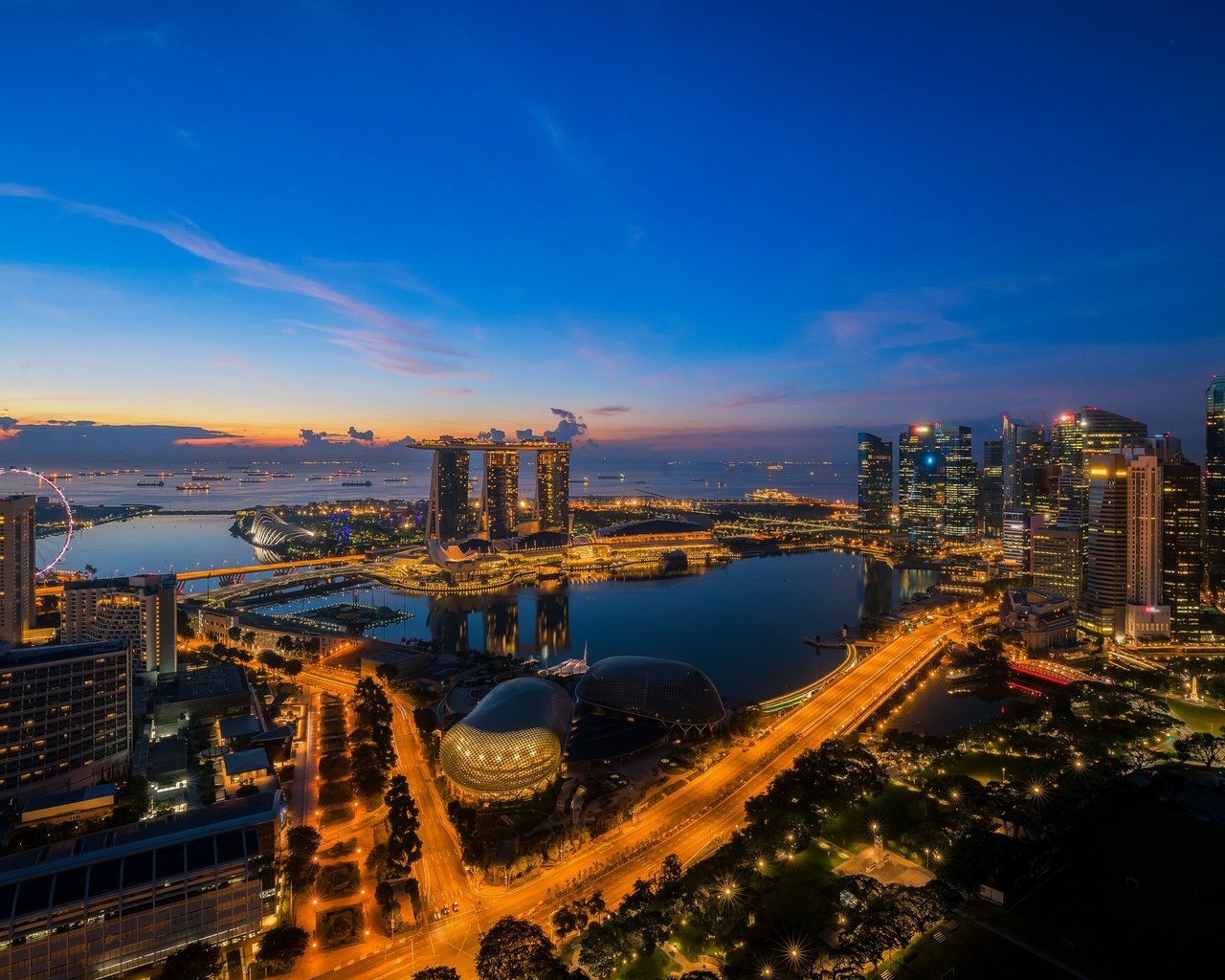 Обои ночь, огни, панорама, небоскребы, сингапур, night, lights, panorama, skyscrapers, singapore разрешение 2048x1365 Загрузить