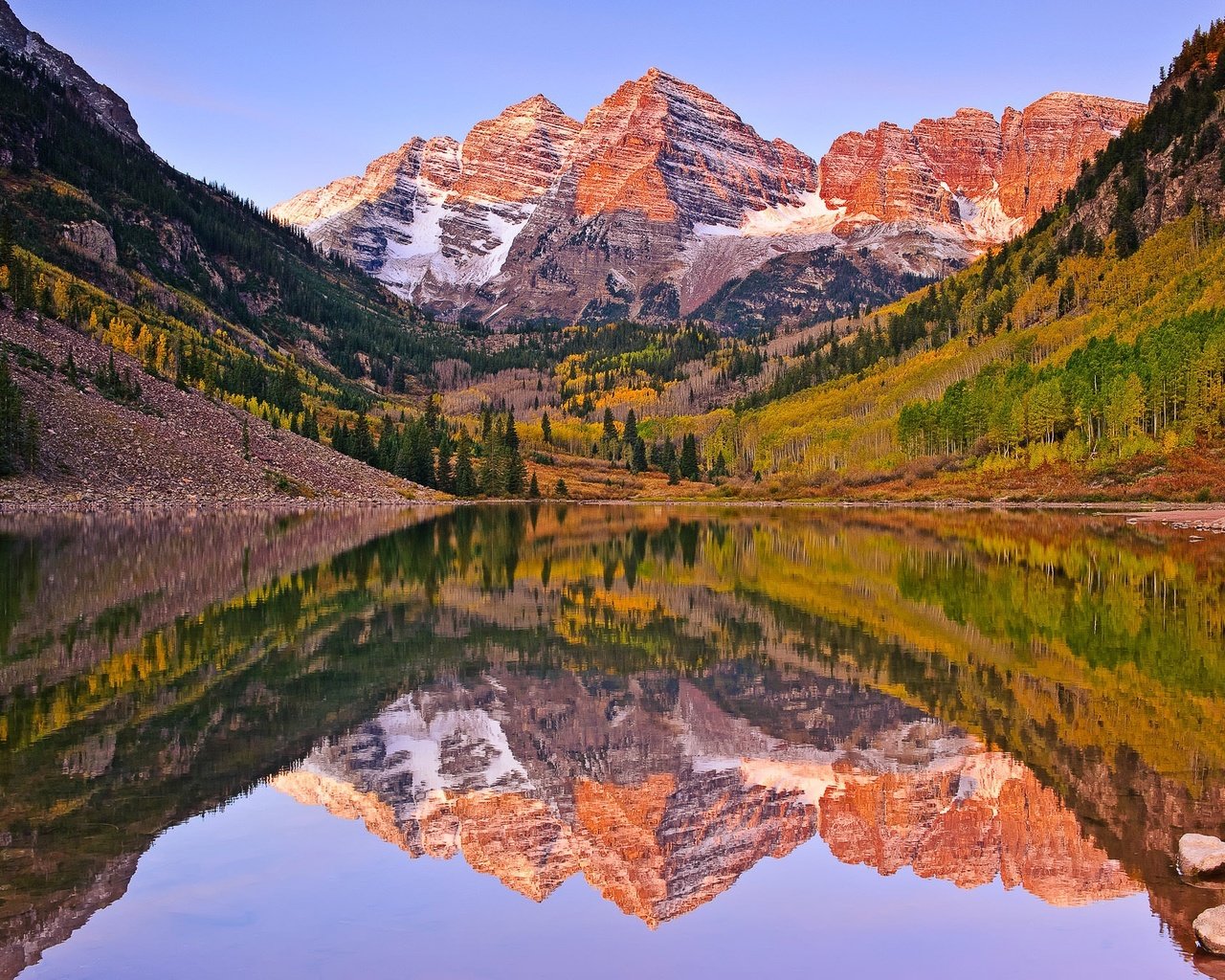 Обои озеро, отражение, утро, гора, осень, сша, lake, reflection, morning, mountain, autumn, usa разрешение 2048x1363 Загрузить