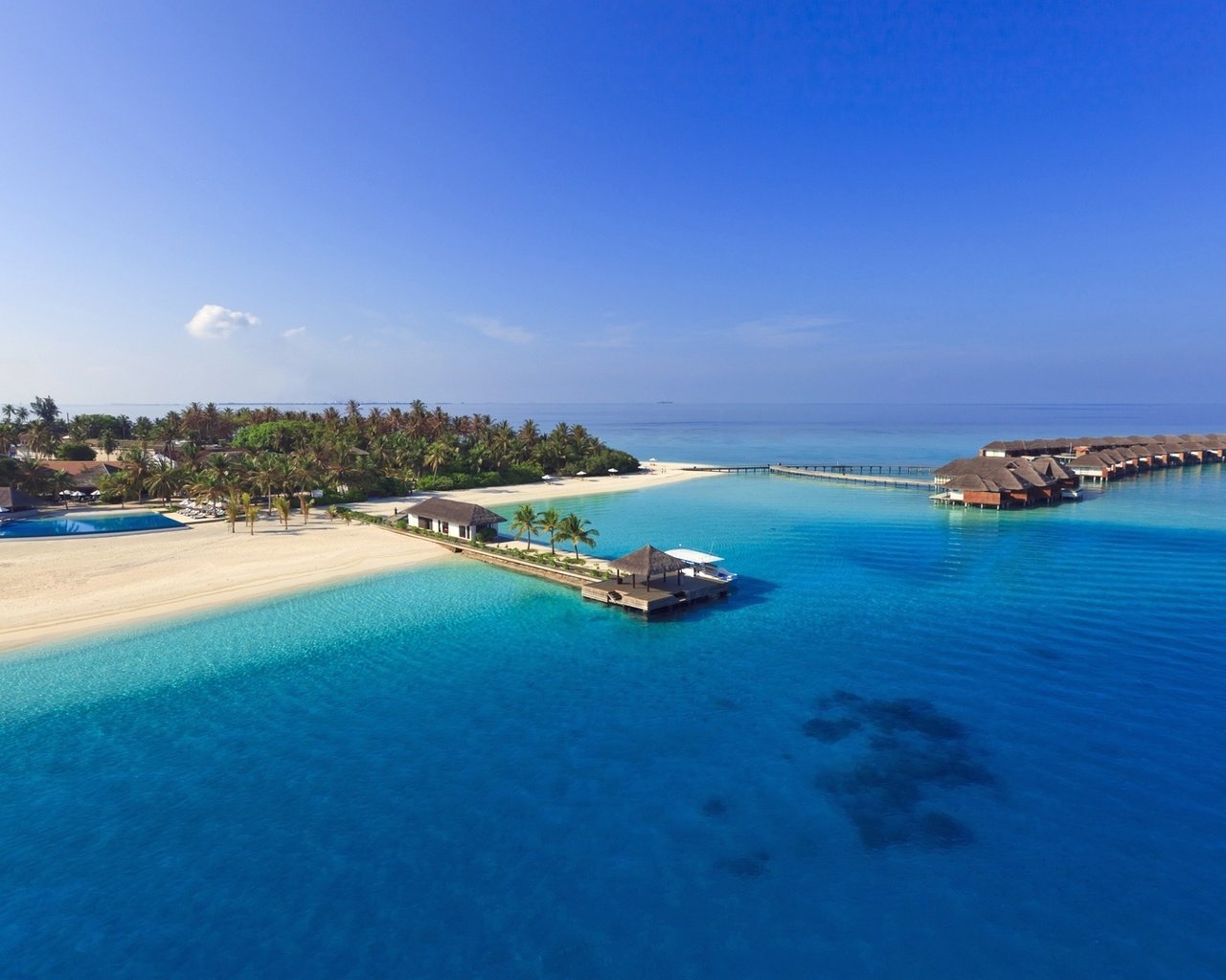 Обои море, пляж, отдых, остров, тропики, мальдивы, sea, beach, stay, island, tropics, the maldives разрешение 1920x1080 Загрузить
