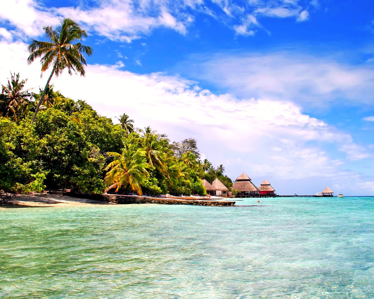 Обои море, пляж, отдых, остров, тропики, мальдивы, sea, beach, stay, island, tropics, the maldives разрешение 2848x1887 Загрузить