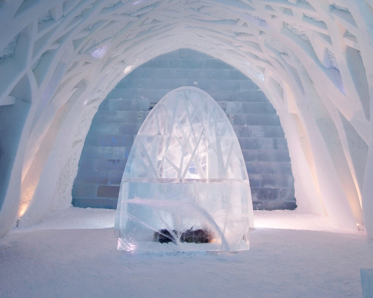 Обои швеция, кируна, фойе, ледяной отель, sweden, kiruna, the lobby, the ice hotel разрешение 1920x1080 Загрузить