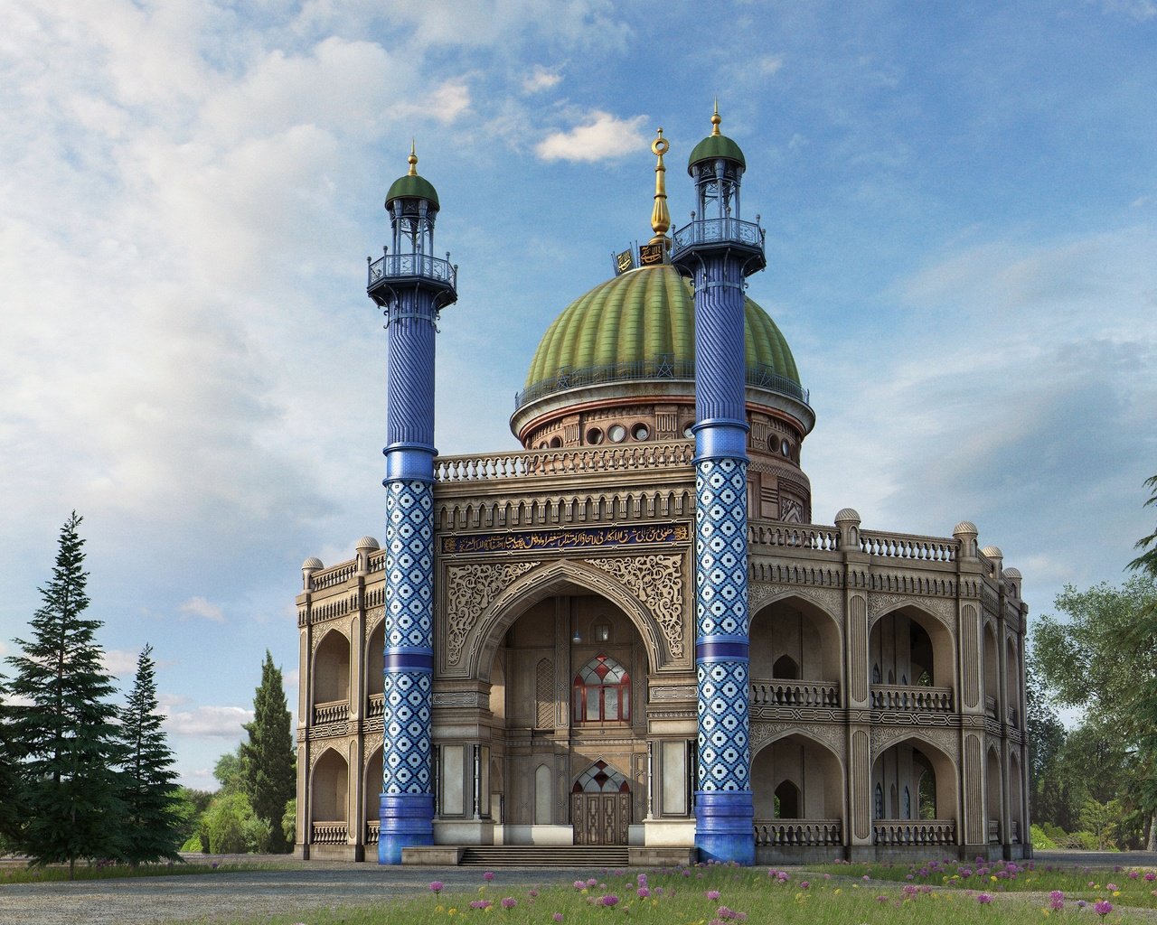 Обои храм, мечеть, ашхабад, туркмения, temple, mosque, ashgabat, turkmenistan разрешение 2800x1865 Загрузить