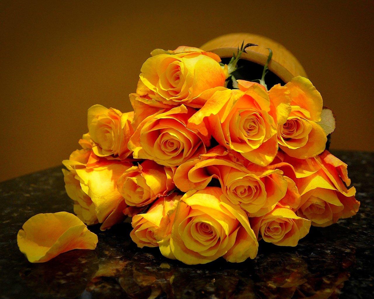 Обои цветы, розы, лепестки, букет, жёлтые розы, flowers, roses, petals, bouquet, yellow roses разрешение 2835x1853 Загрузить