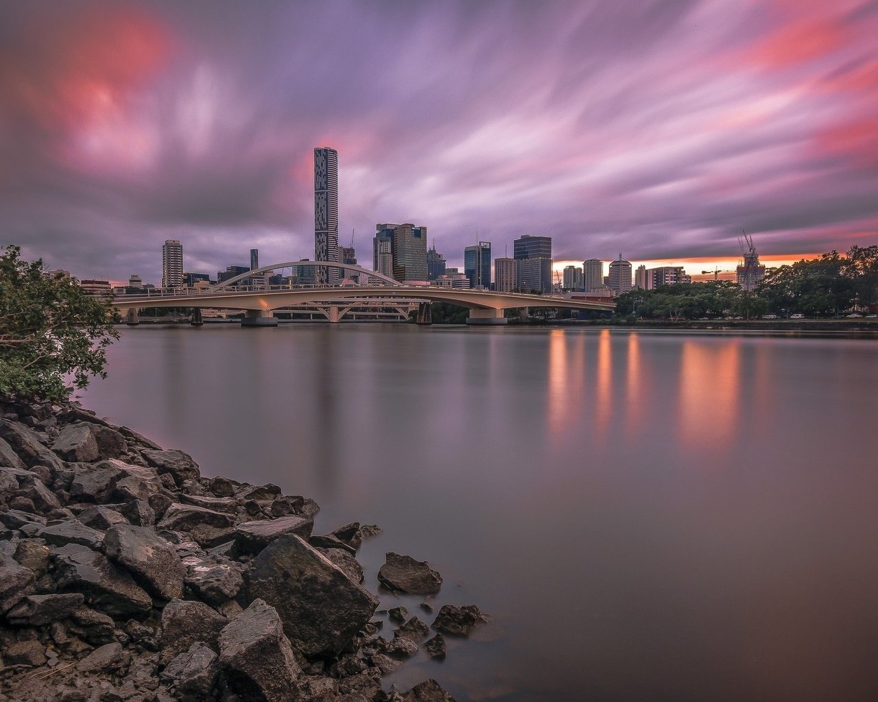 Обои панорама, город, небоскребы, австралия, брисбен, panorama, the city, skyscrapers, australia, brisbane разрешение 2048x1370 Загрузить