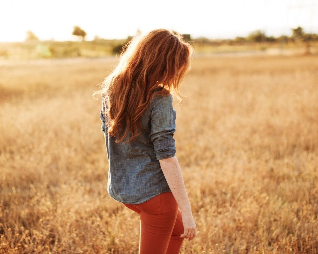 Обои трава, девушка, настроение, поле, рыжая, джинсы, рубашка, danielle, grass, girl, mood, field, red, jeans, shirt разрешение 1920x1200 Загрузить