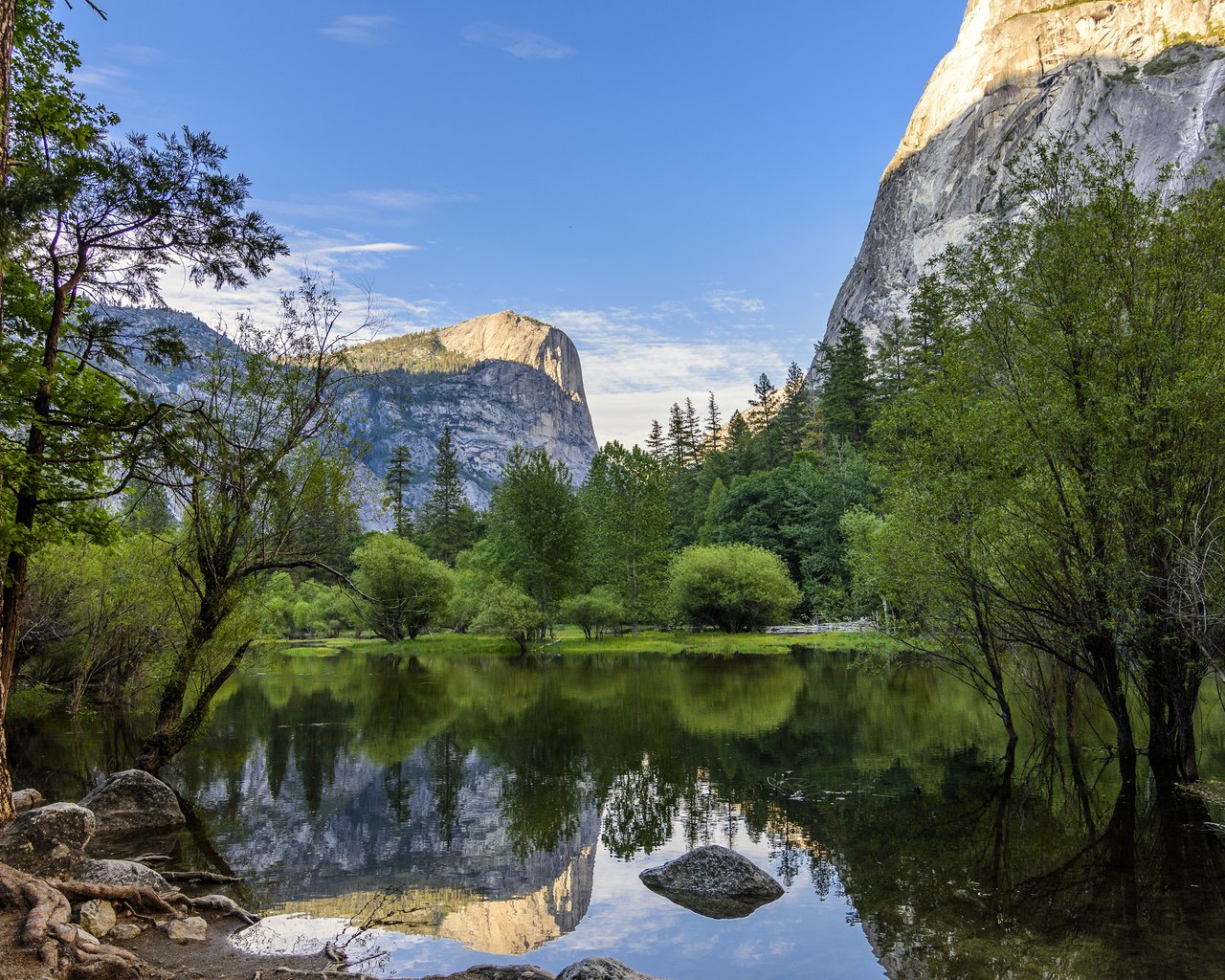 Обои река, горы, природа, лес, пейзаж, йосемите, river, mountains, nature, forest, landscape, yosemite разрешение 3840x2400 Загрузить