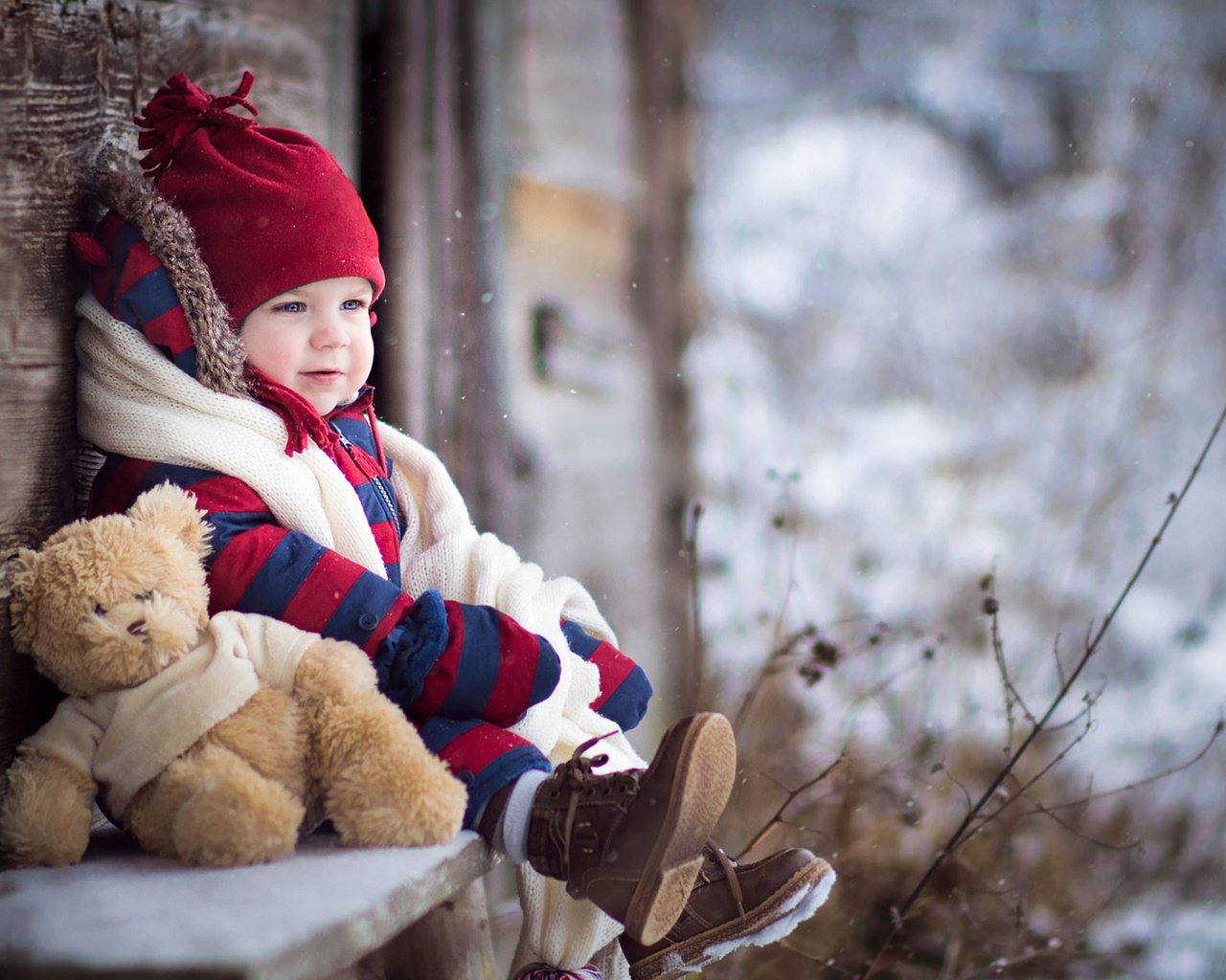 Зимняя фотосессия для мальчика