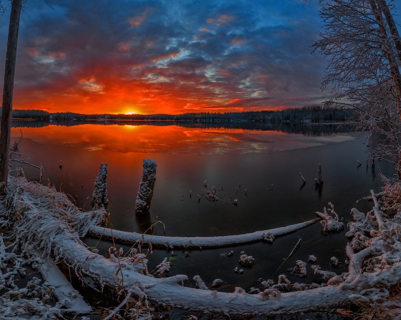 Обои облака, озеро, снег, зима, горизонт, рассвет, иней, олег авдеев, clouds, lake, snow, winter, horizon, dawn, frost, oleg avdeev разрешение 1920x1233 Загрузить