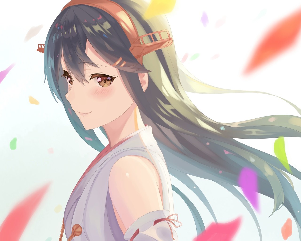 Обои улыбка, профиль, kantai collection, каштановые волосы, kancolle, haruna, smile, profile, brown hair разрешение 3304x2480 Загрузить