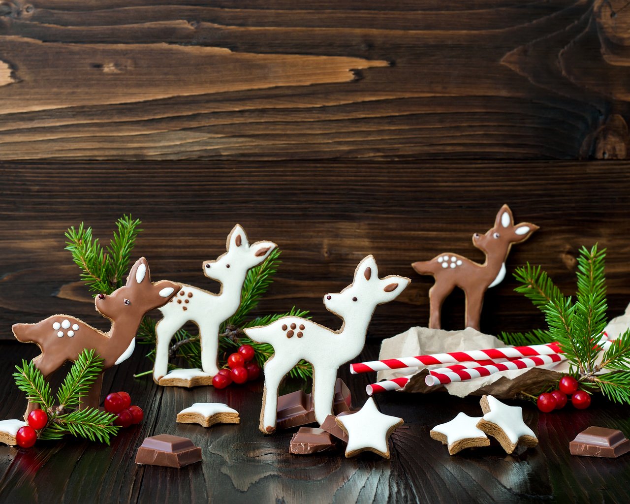 Обои олени, рождество, шоколад, сладкое, печенье, deer, christmas, chocolate, sweet, cookies разрешение 4752x3168 Загрузить