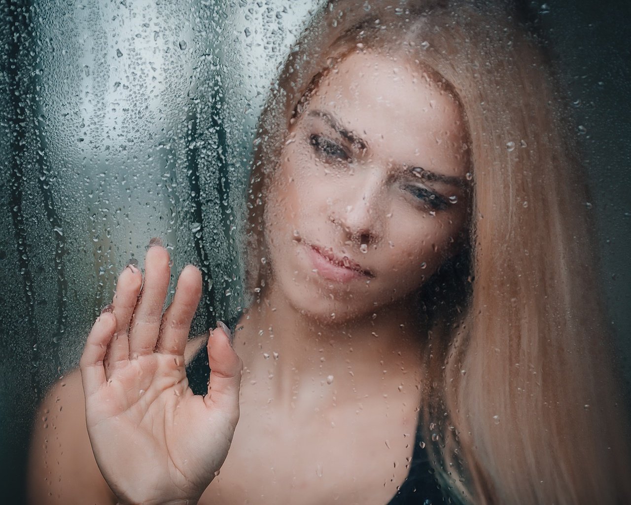 Обои рука, девушка, настроение, капли, окно, стекло, hand, girl, mood, drops, window, glass разрешение 1920x1280 Загрузить