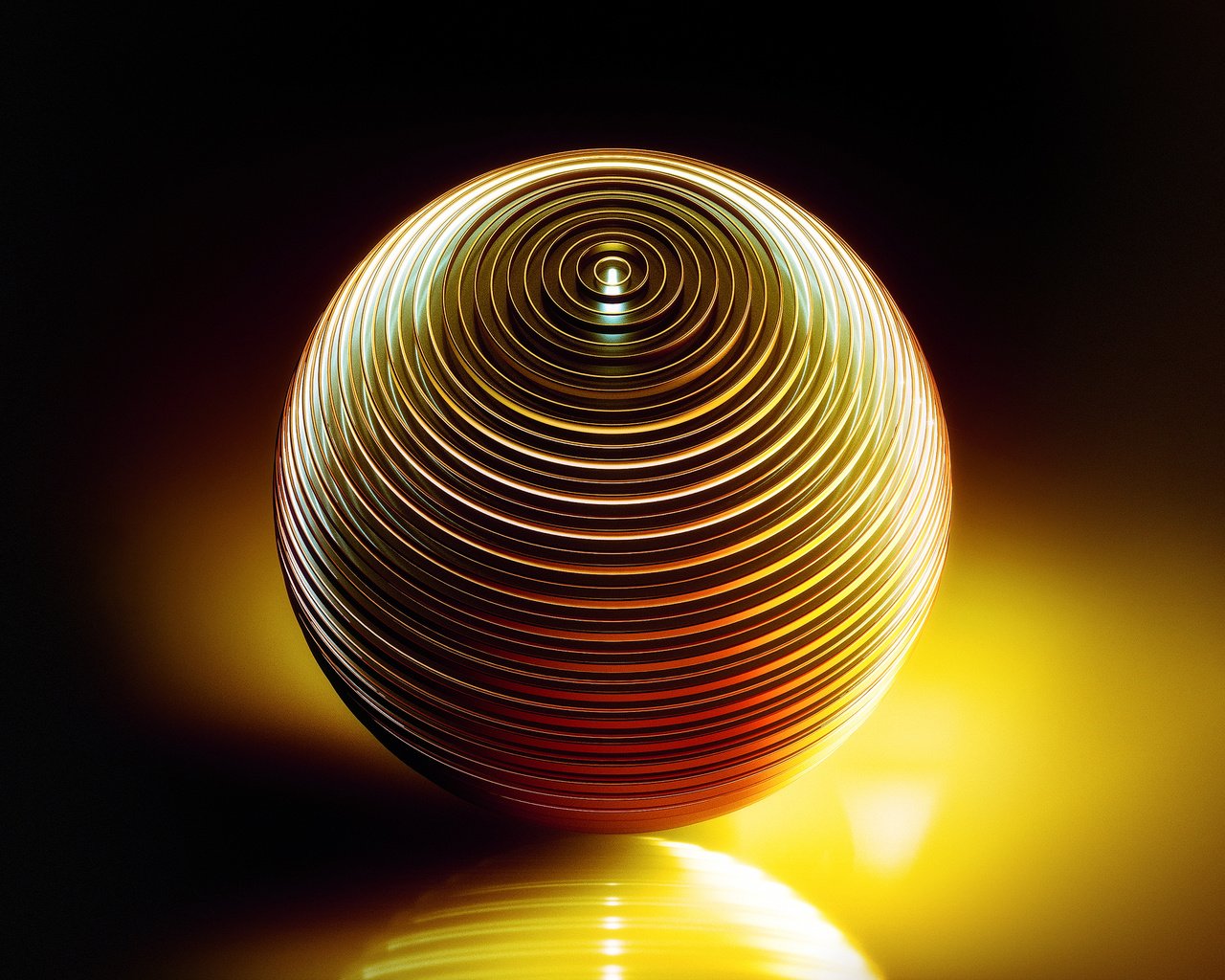 Обои свет, металл, отражение, графика, сфера, шар, 3д, light, metal, reflection, graphics, sphere, ball, 3d разрешение 2560x1440 Загрузить