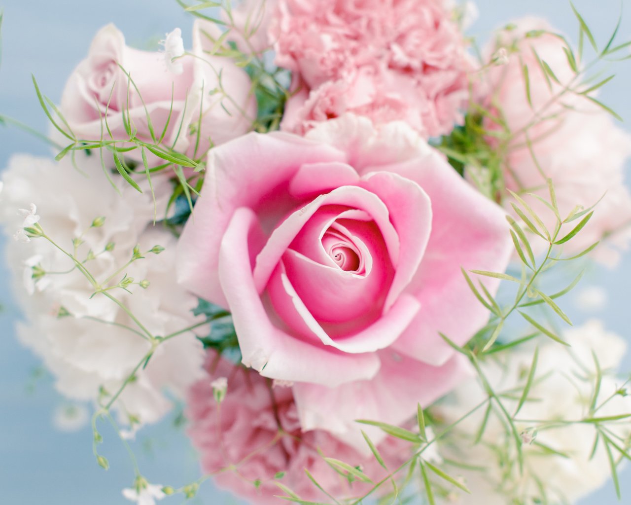 Обои цветы, розы, букет, гипсофила, flowers, roses, bouquet, gypsophila разрешение 6040x4000 Загрузить