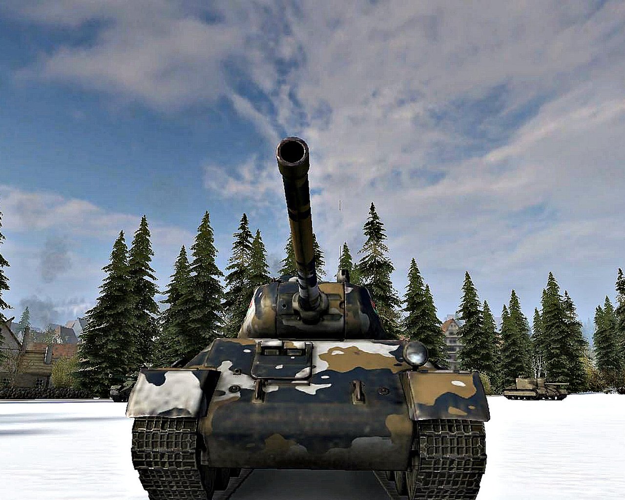 Обои танк, игра, мир танков, т 43, зимний камуфляж, tank, the game, world of tanks, t 43, winter camo разрешение 1920x1080 Загрузить