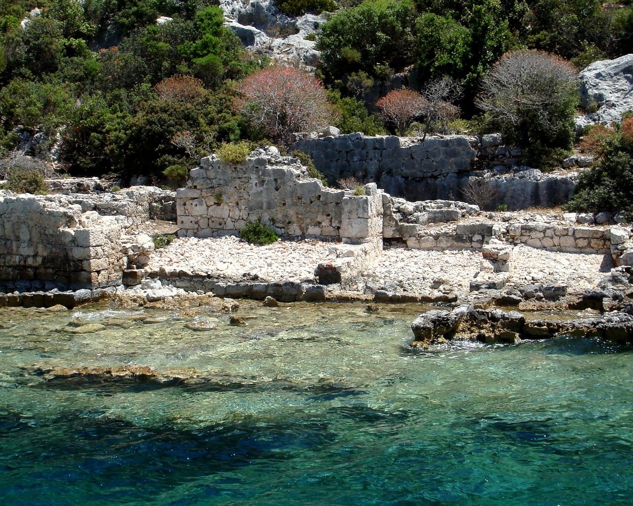 Обои море, руины, турция, 4, kekova island, demre, sea, ruins, turkey разрешение 1920x1080 Загрузить