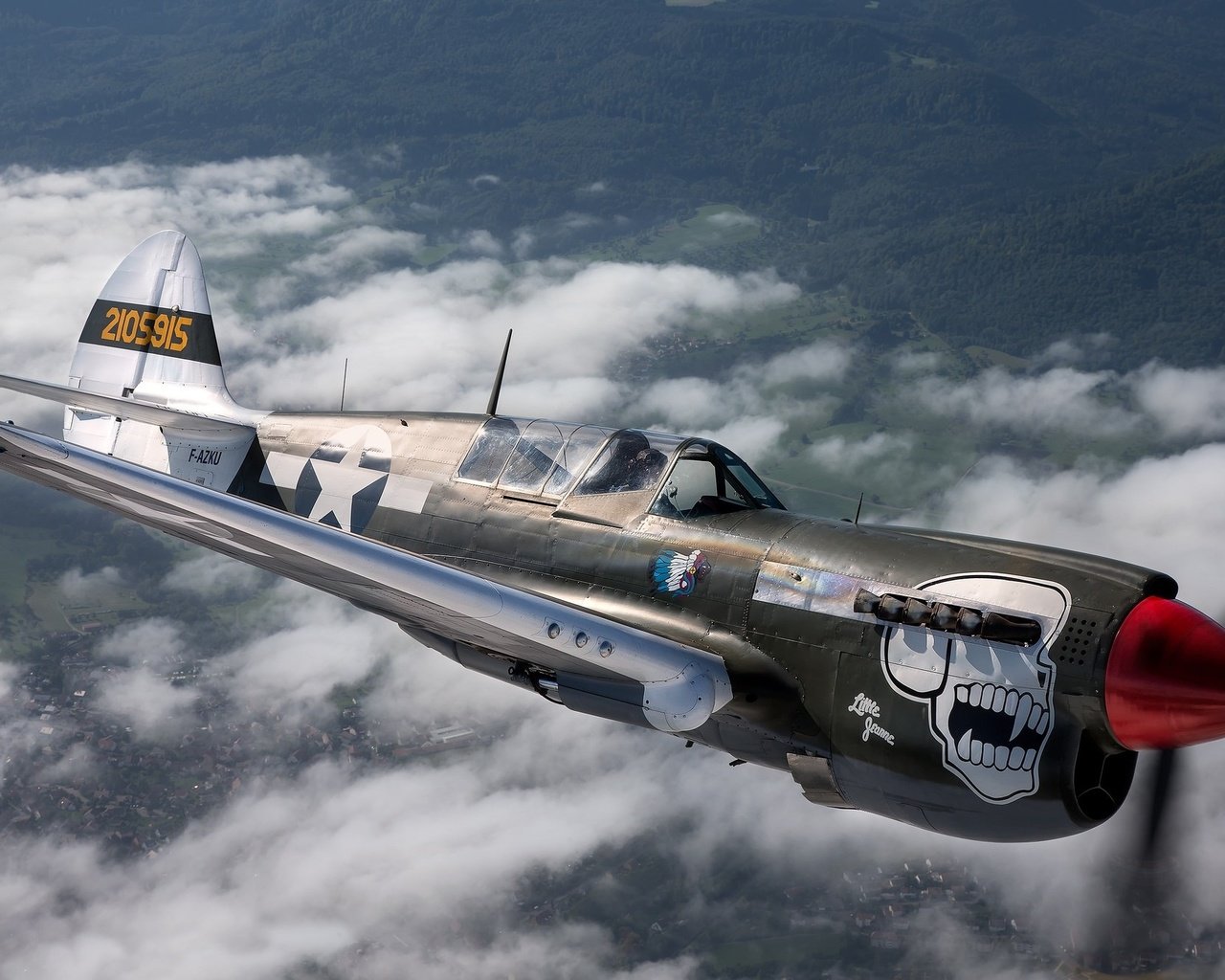 Обои самолет, череп, летит, curtiss p-40, the plane, skull, flies разрешение 2048x1334 Загрузить