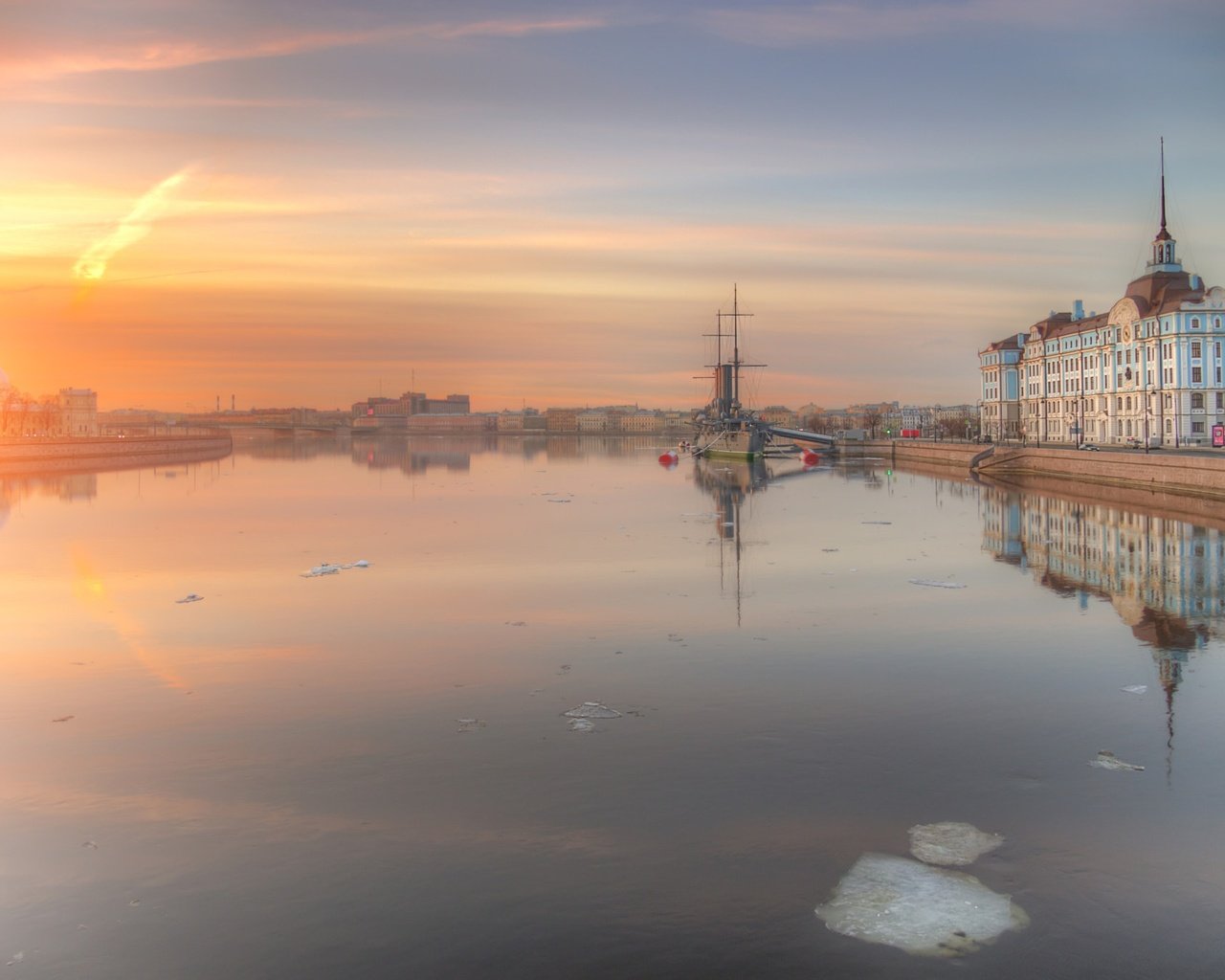 Обои река, рассвет, санкт-петербург, river, dawn, saint petersburg разрешение 2048x1367 Загрузить