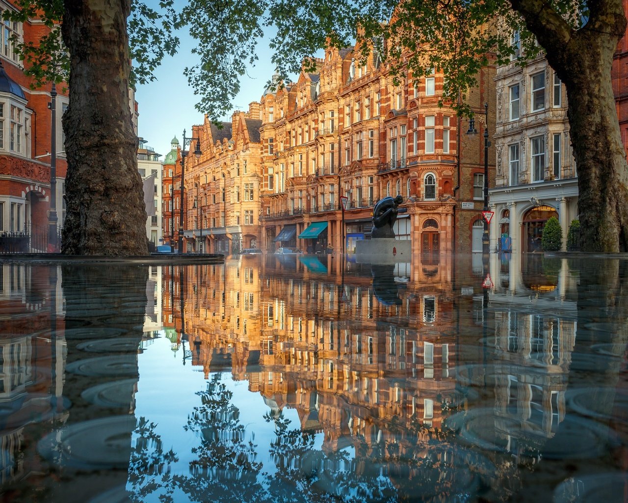 Обои отражение, лондон, город, reflection, london, the city разрешение 2048x1365 Загрузить