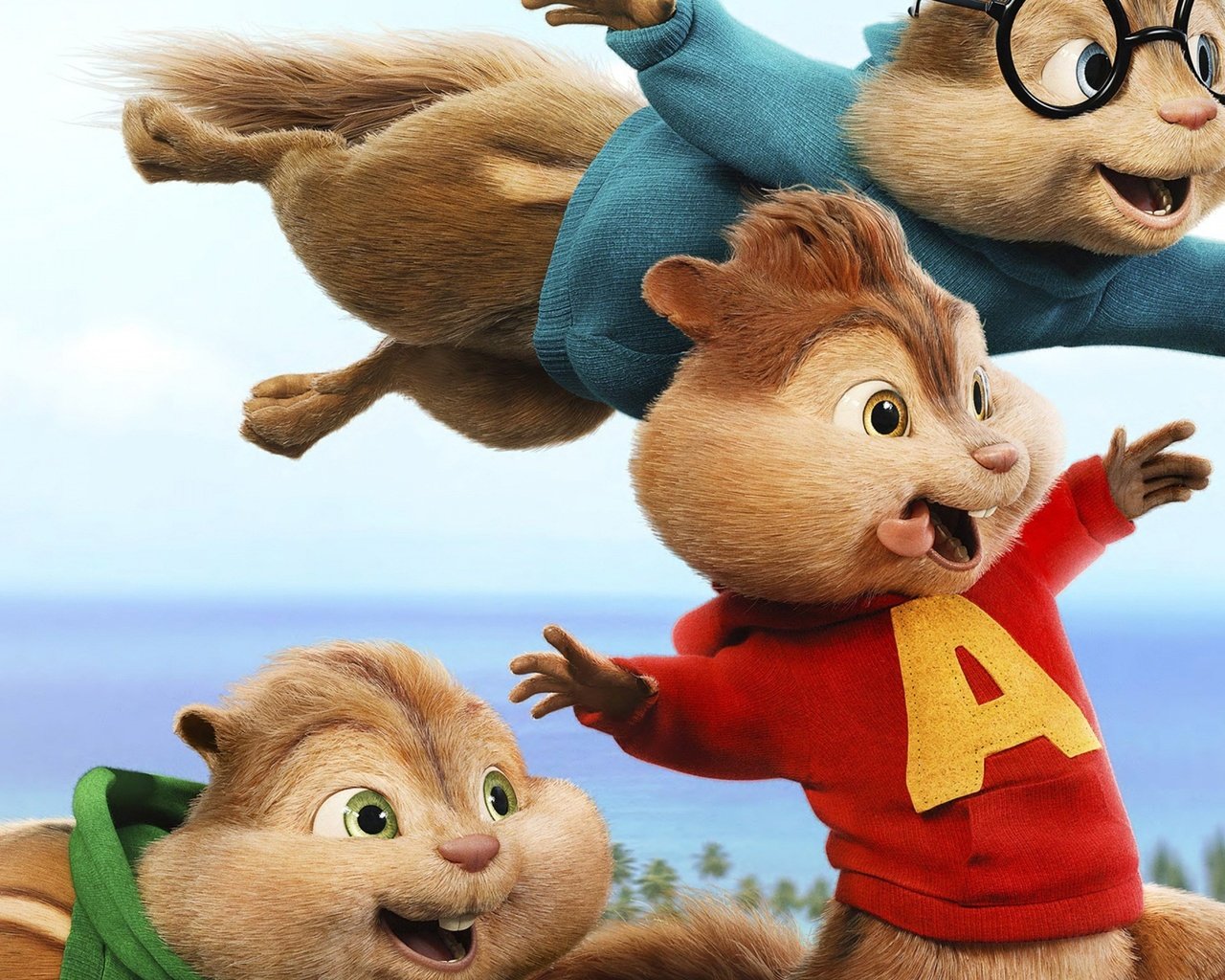 Обои мультфильм, бурундуки, alvin and the chipmunks, элвин и бурундуки, элвин, саймон, теодор, cartoon, chipmunks разрешение 3840x2160 Загрузить