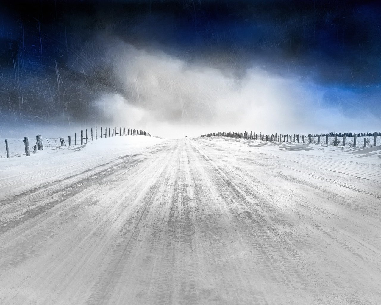 Обои небо, дорога, снег, природа, зима, холод, the sky, road, snow, nature, winter, cold разрешение 1920x1140 Загрузить