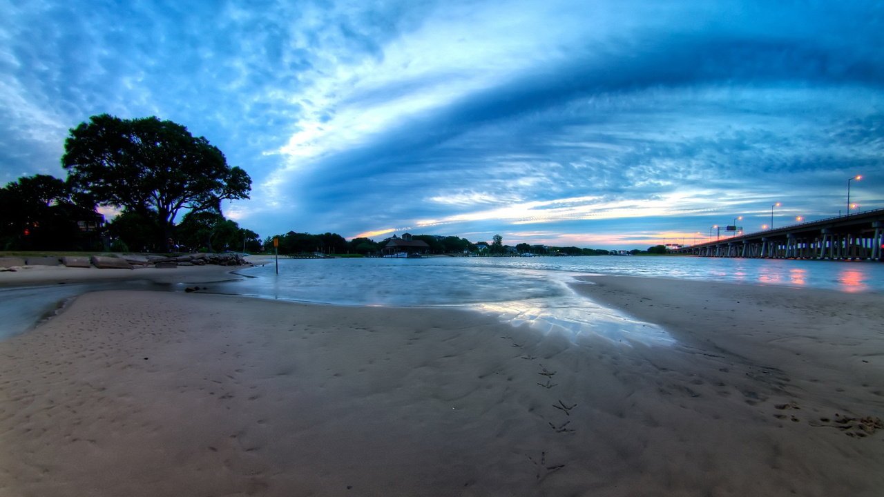 Обои небо, дерево, песок, следы, the sky, tree, sand, traces разрешение 1920x1200 Загрузить