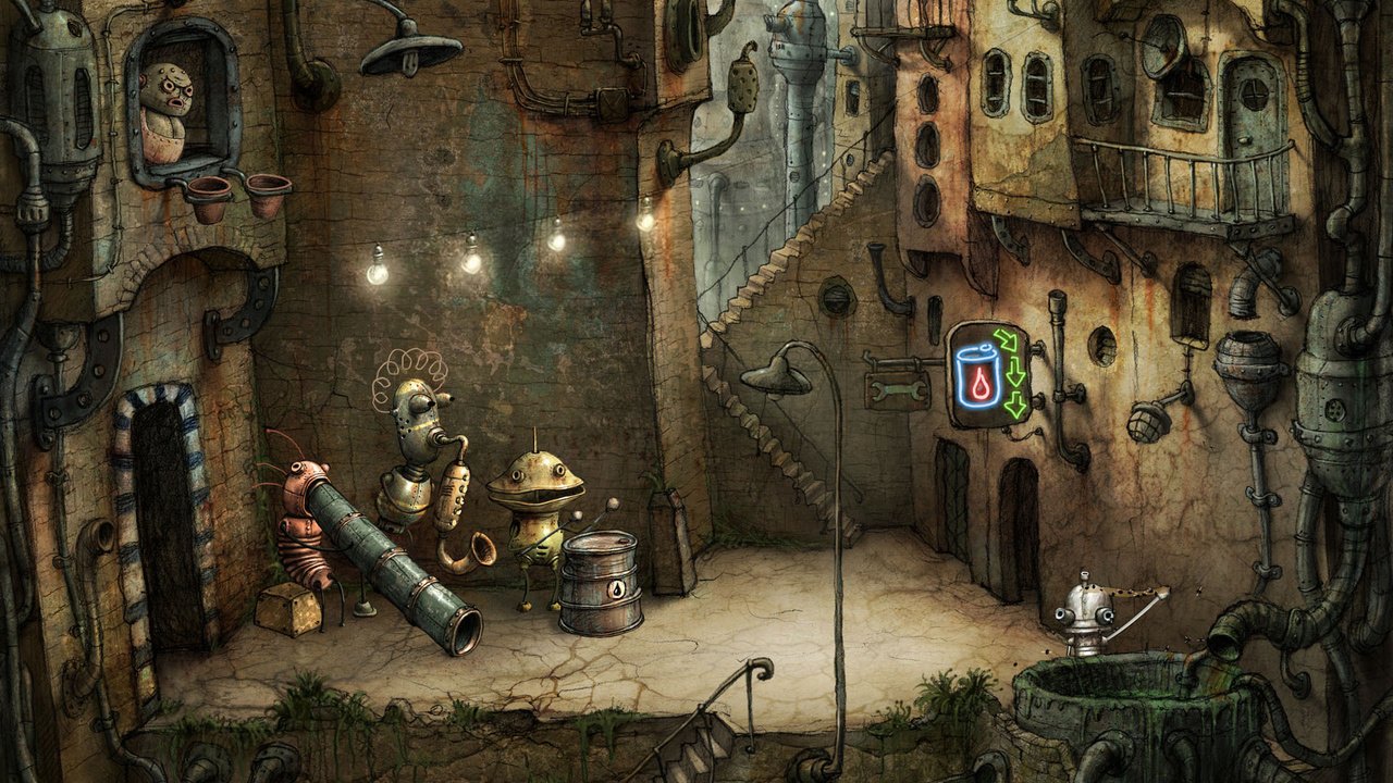 Обои город, робот, машинариум, the city, robot, machinarium разрешение 1920x1200 Загрузить