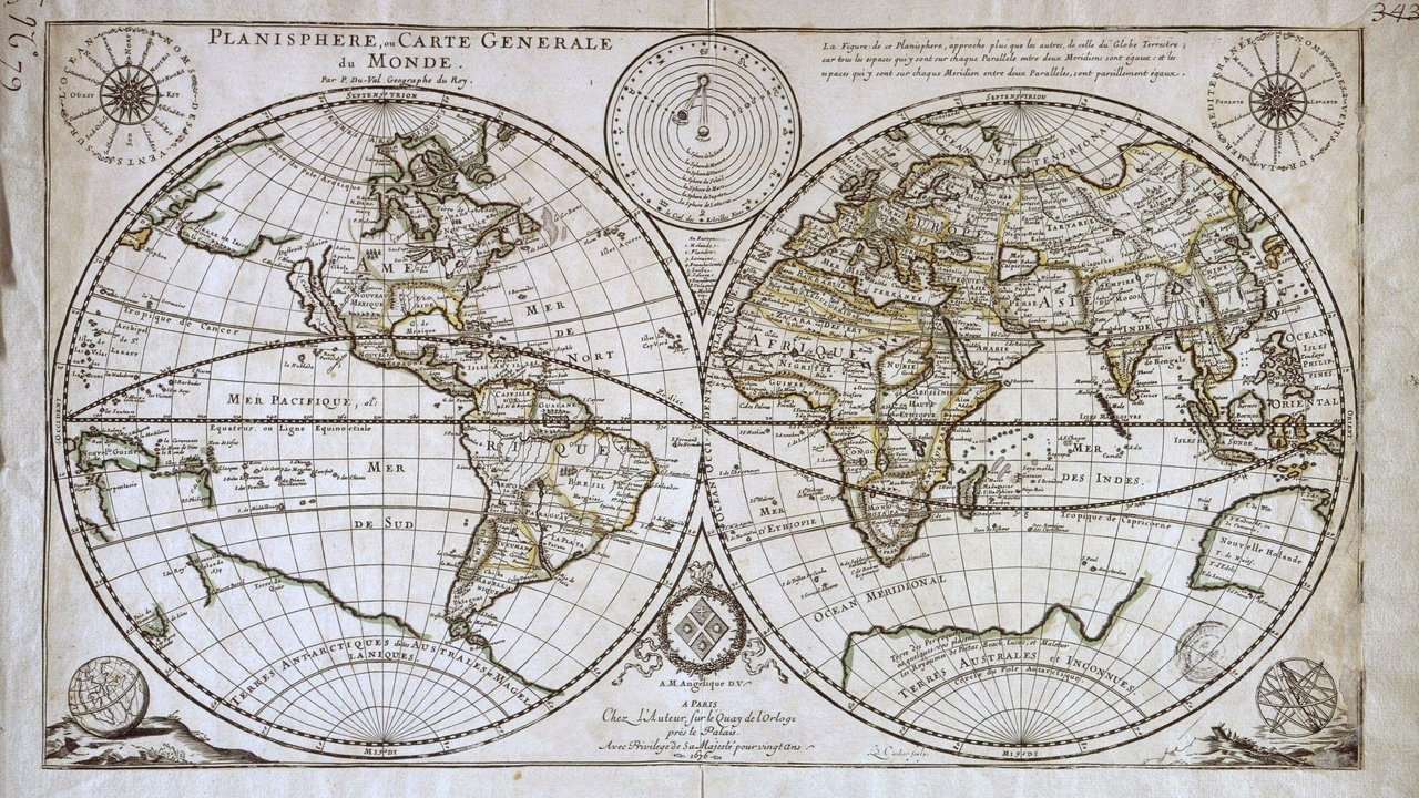 Обои карта, planisphere duval, полушария, map, hemisphere разрешение 2626x1586 Загрузить