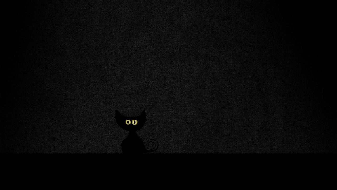 Обои глаза, кот, кошка, взгляд, черный, минимализм, eyes, cat, look, black, minimalism разрешение 2560x1600 Загрузить