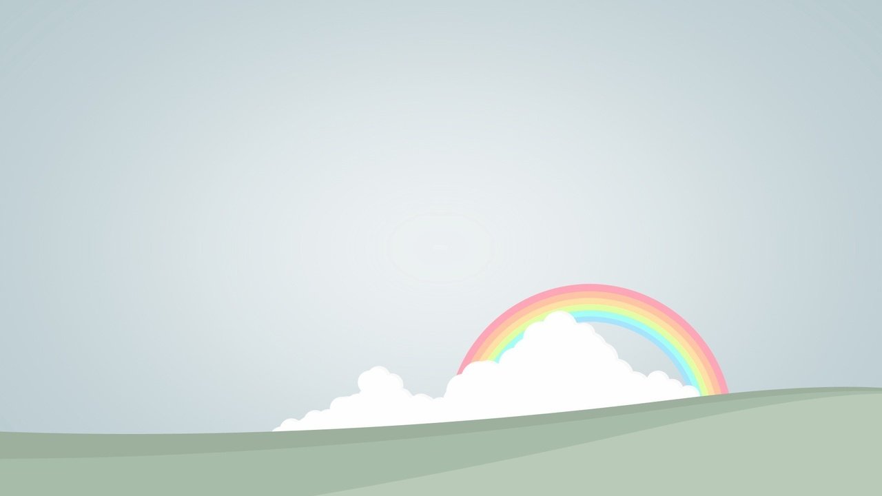 Обои облака, вектор, радуга, clouds, vector, rainbow разрешение 1920x1200 Загрузить