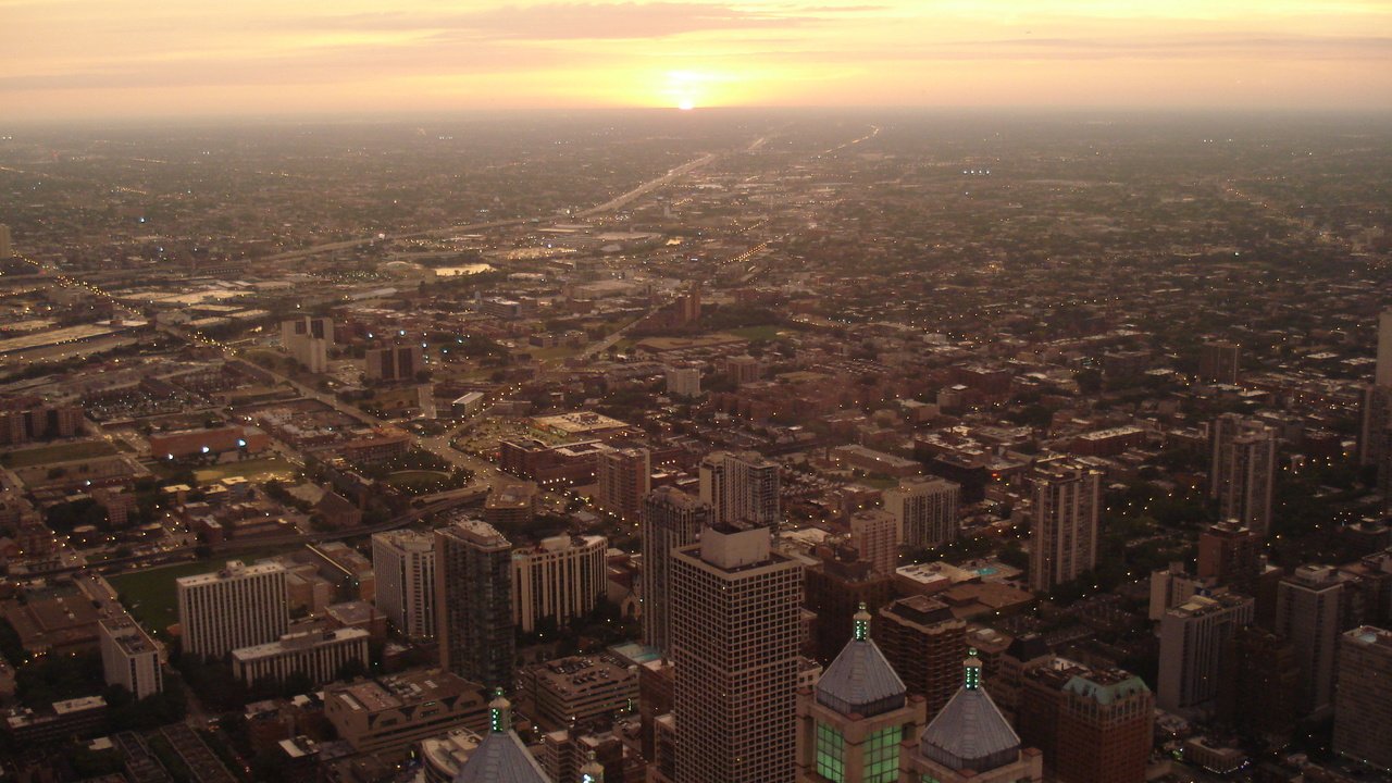 Обои закат, иллиноис, сhicago, sunset, illinois, chicago разрешение 2048x1536 Загрузить