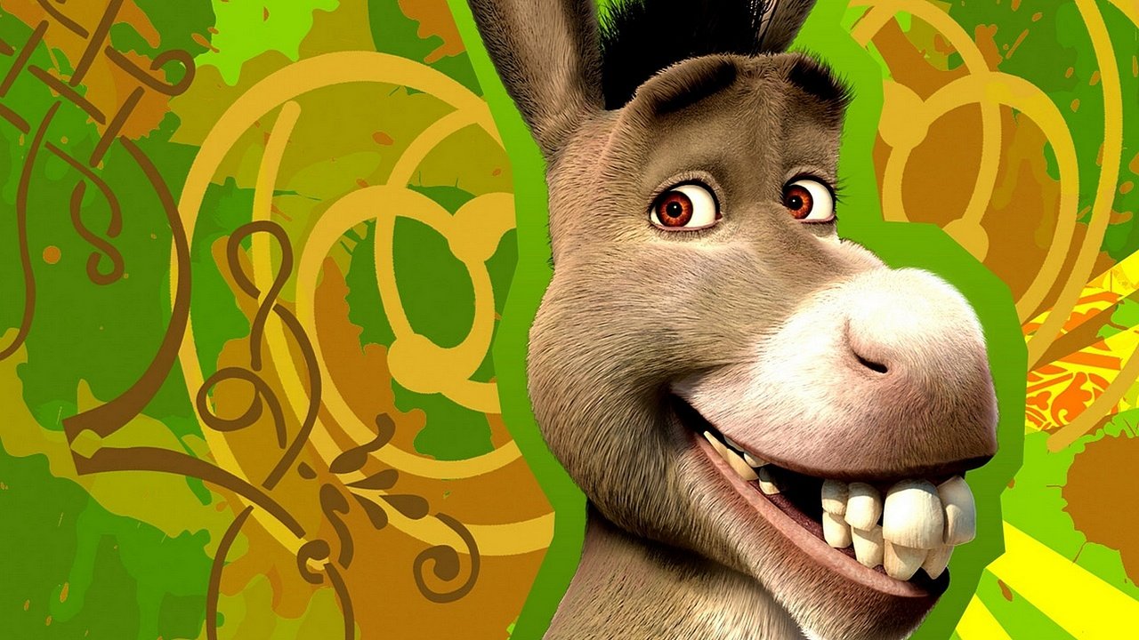 Скачать обои осел, шрек, donkey, shrek разрешение 1280x720 #5980