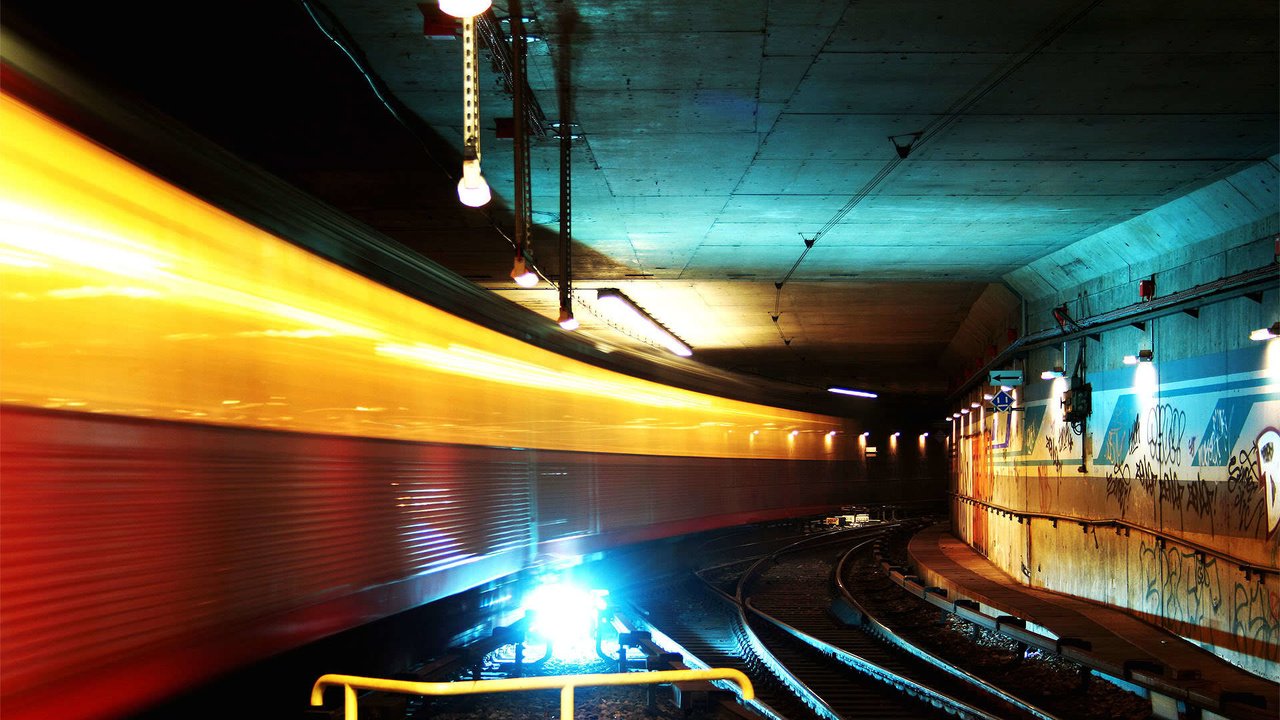 Обои огни, туннель, метро, lights, the tunnel, metro разрешение 1920x1200 Загрузить
