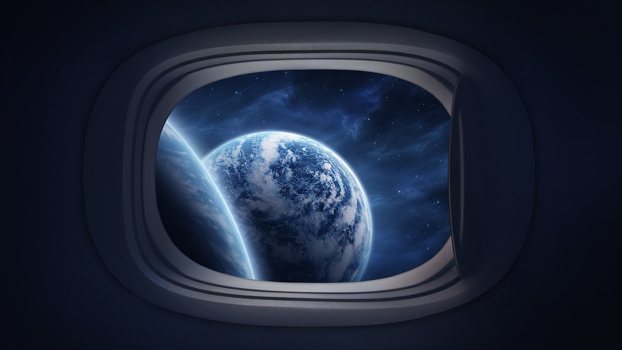 Обои окно, маленькое, видно космос, window, small, you can see the space разрешение 1920x1200 Загрузить