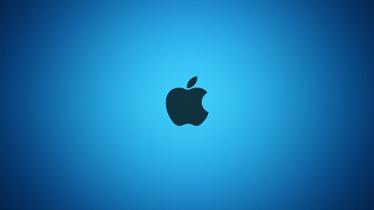 Обои яблоко, голубая, эппл, apple, blue разрешение 2560x1600 Загрузить