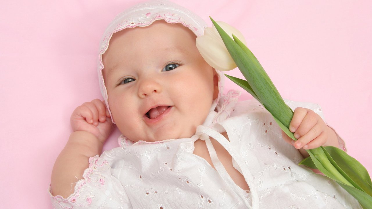 Обои розовый, ребенок, тюльпан, pink, child, tulip разрешение 2560x1600 Загрузить
