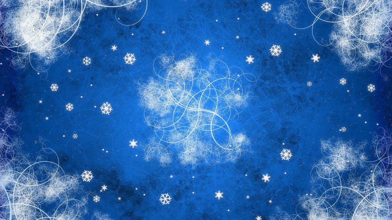 Обои новый год, снежинки, синий, узоры, завитки, new year, snowflakes, blue, patterns, curls разрешение 2560x1600 Загрузить