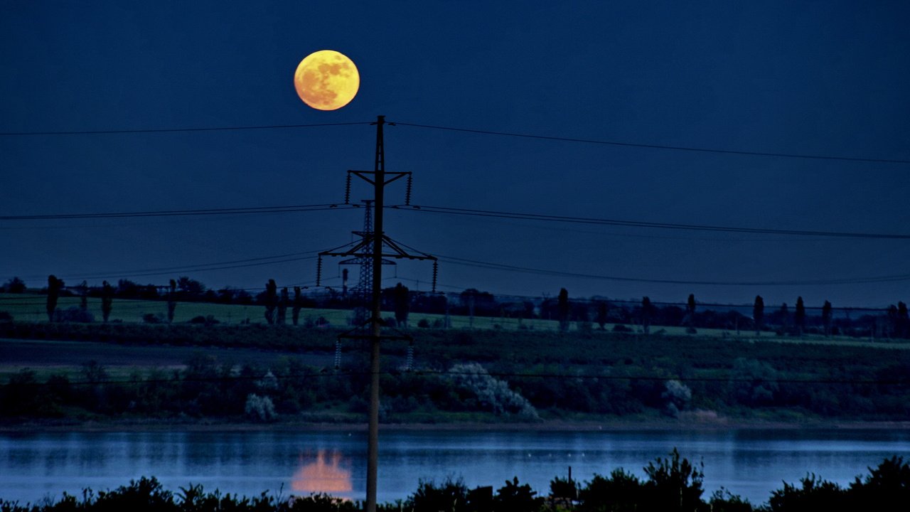 Обои ночь, пейзаж, луна, night, landscape, the moon разрешение 3648x2736 Загрузить