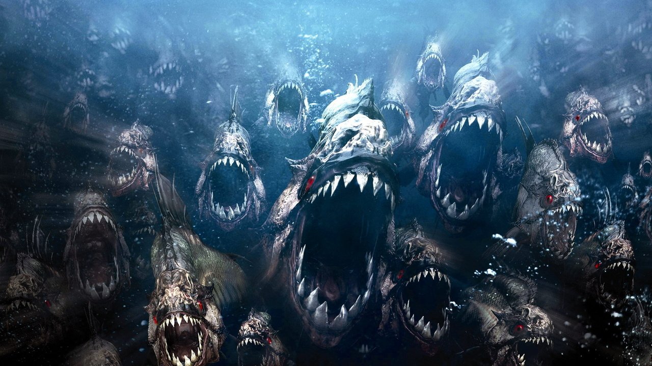 Обои рыбки, злые, пираньи, fish, evil, piranhas разрешение 1920x1200 Загрузить