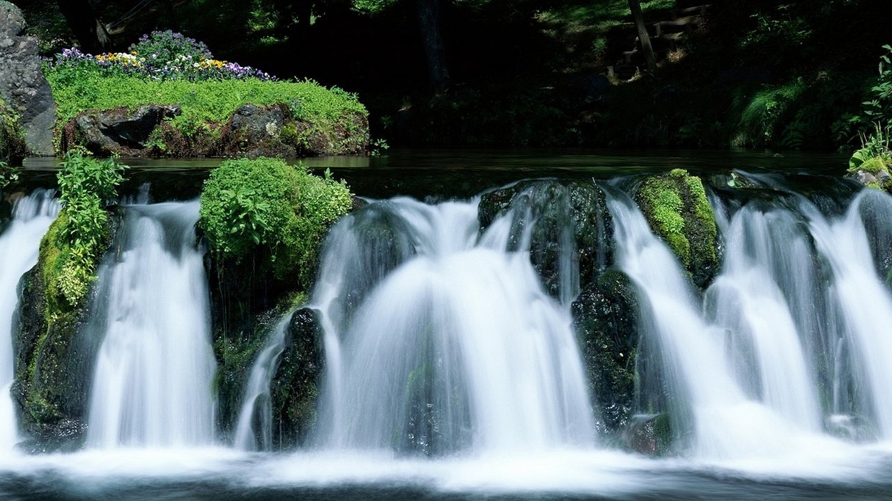 Обои водопад, япония, японии, хоккайдо, waterfall, japan, hokkaido разрешение 1920x1080 Загрузить
